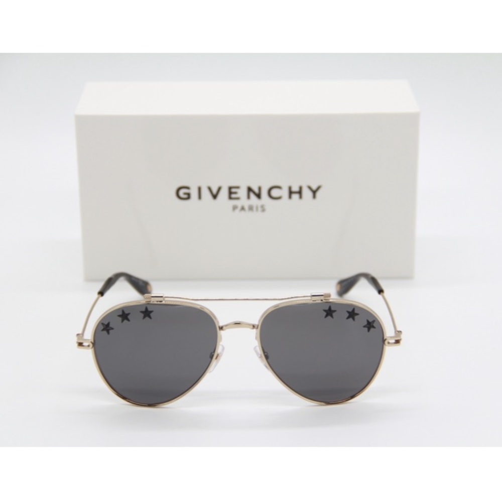 NEW GIVENCHY AVIATOR SUNGLASSES GV7057/STARS J5G GOLD AVIATOR GIVENCHY GV 7057/S - Picture 1 of 15